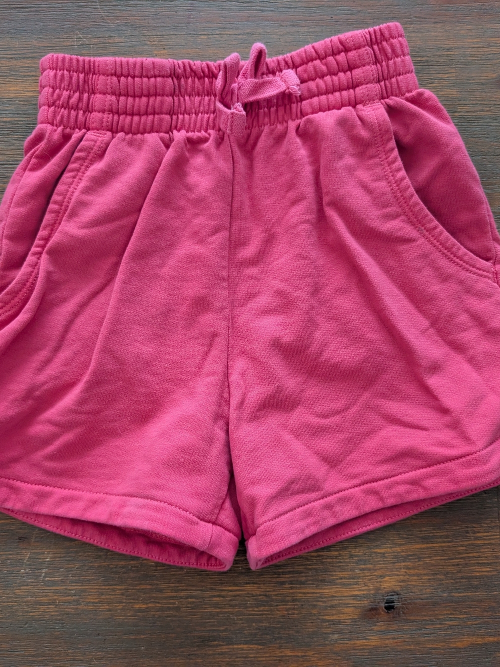 Girls Drawstring Pull-On Shorts in Bright Pink